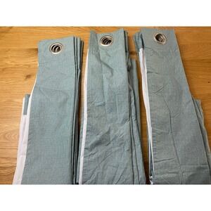 Sun Zero Grommet Top Curtain Window Panels 40X63" Green Lot Of 3 Panels